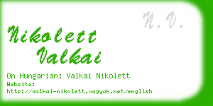 nikolett valkai business card